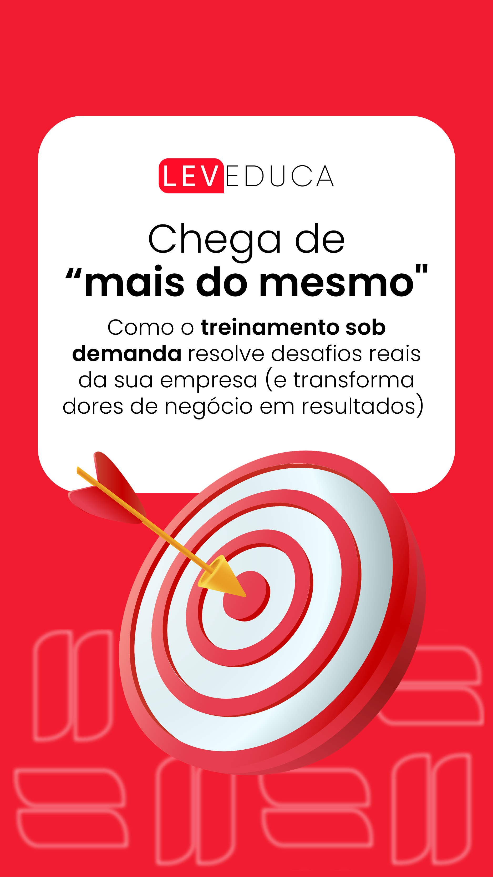 Chega de "mais do mesmo"